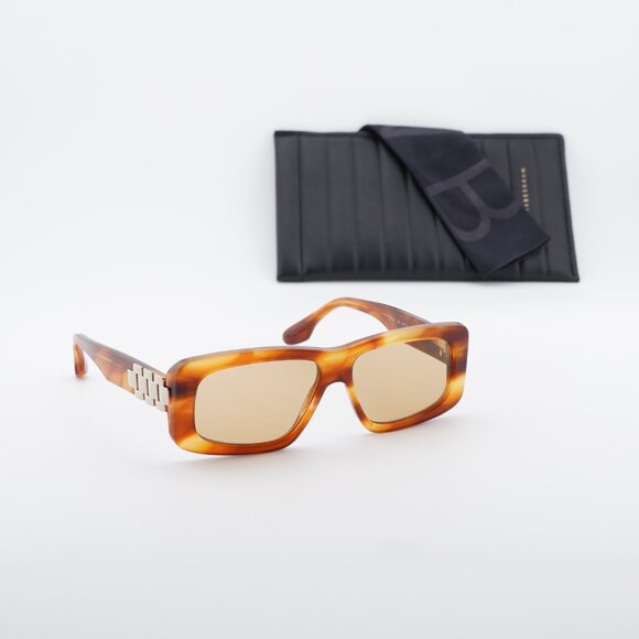 Victoria Beckham VB669S 223 Square Sunglasses – Striped Blonde Havana/Brown main image 4